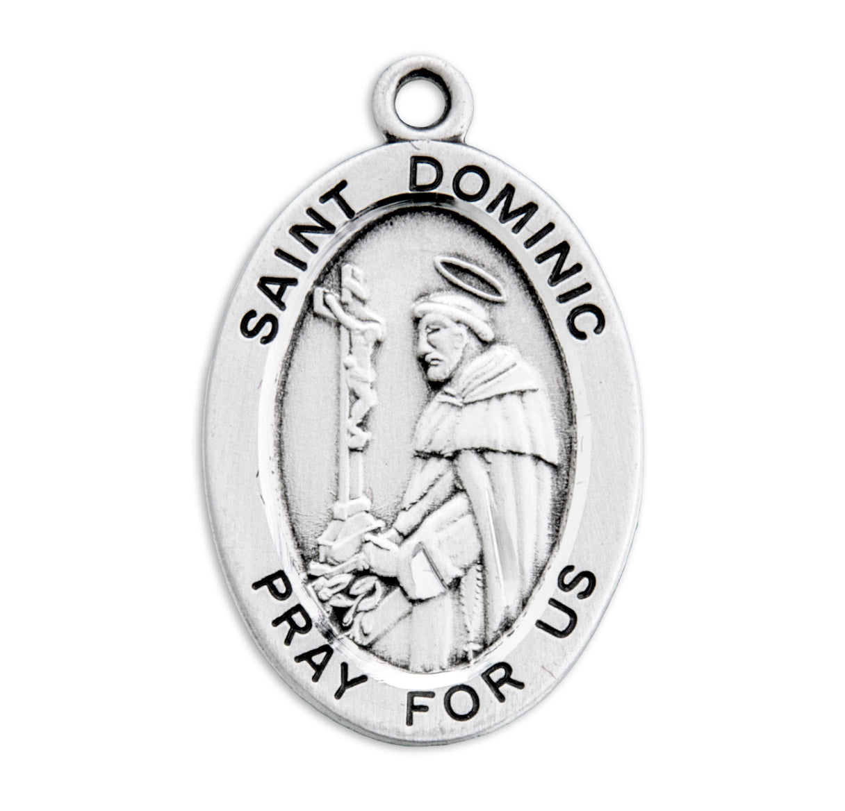 St. Dominic Sterling Silver Medal Necklace