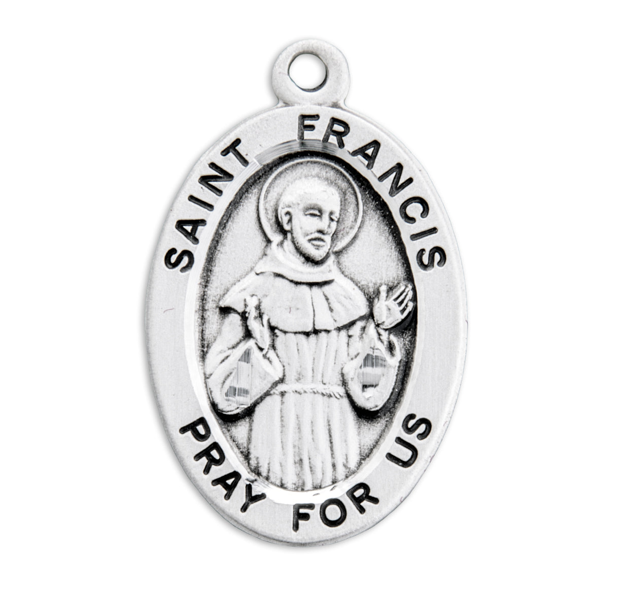 St. Francis of Assisi Sterling Silver Medal Necklace