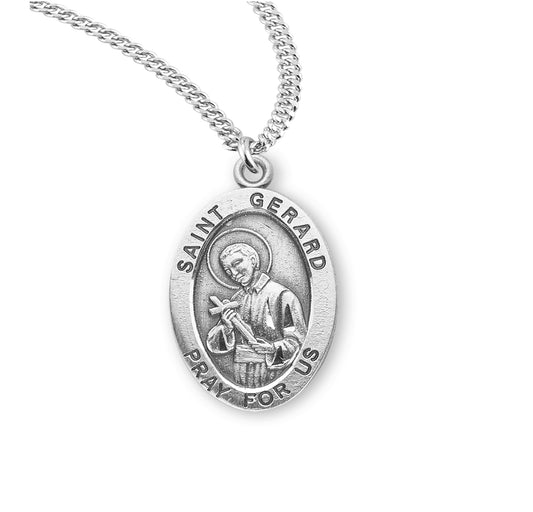 St. Gerard Sterling Silver Medal Necklace