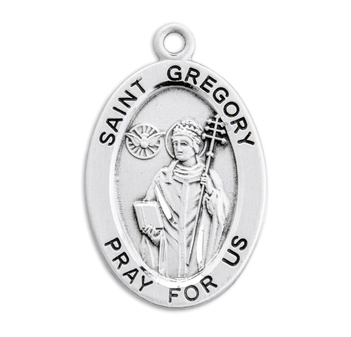 St. Gregory Sterling Silver Medal Necklace