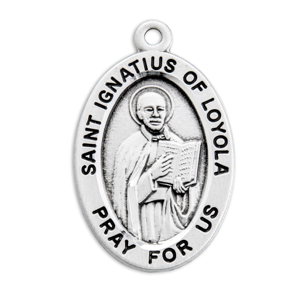 St. Ignatius Sterling Silver Medal Necklace