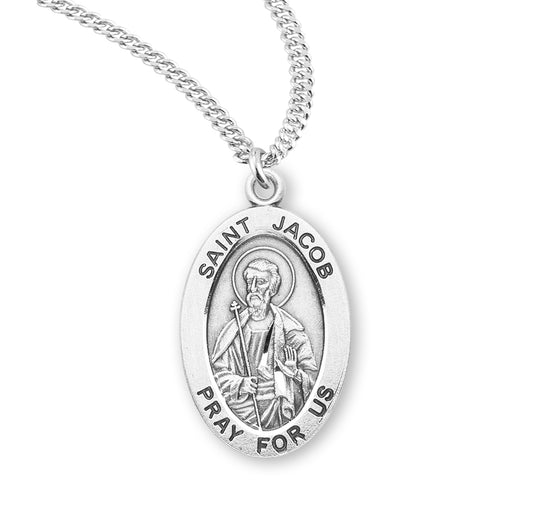 St. Jacob Sterling Silver Medal Necklace