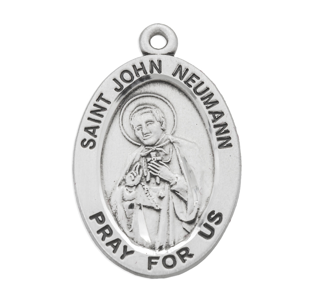 St. John Neumann Sterling Silver Medal Necklace