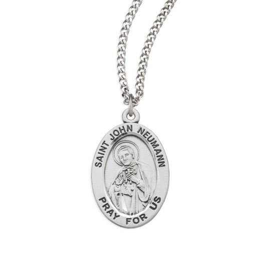 St. John Neumann Sterling Silver Medal Necklace