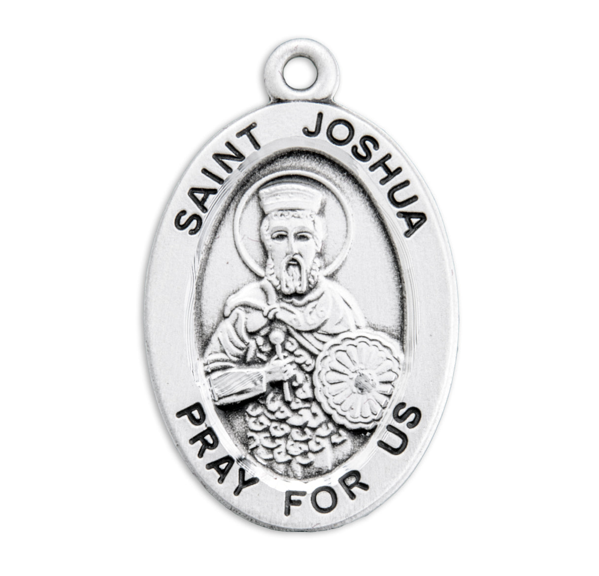 St. Joshua Sterling Silver Medal Necklace