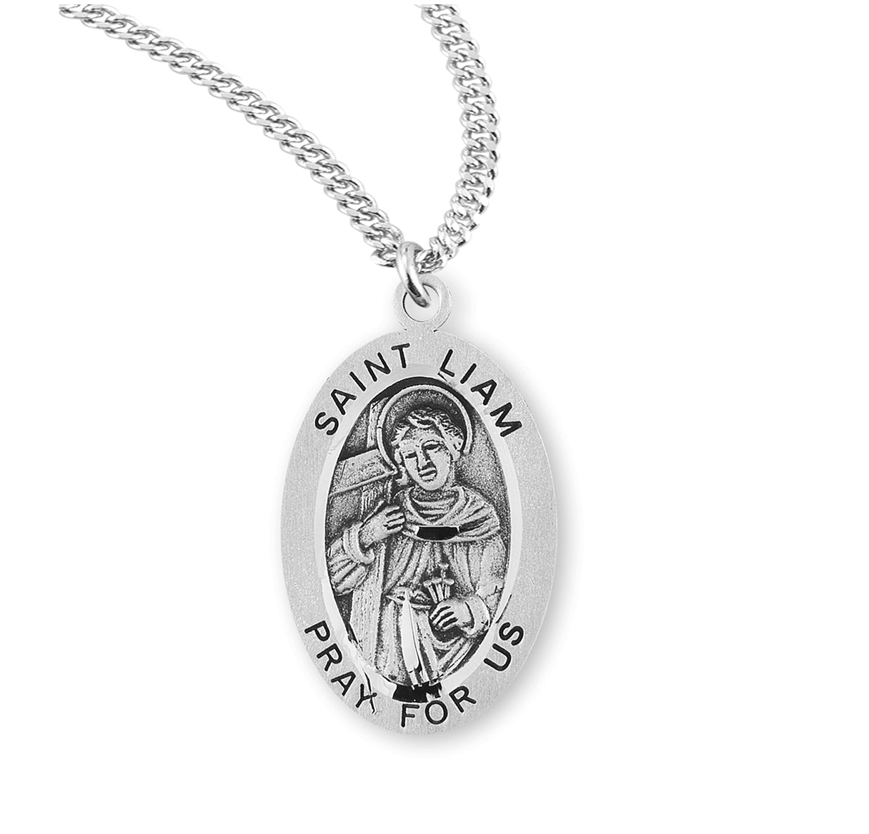 St. Liam Sterling Silver Medal Necklace