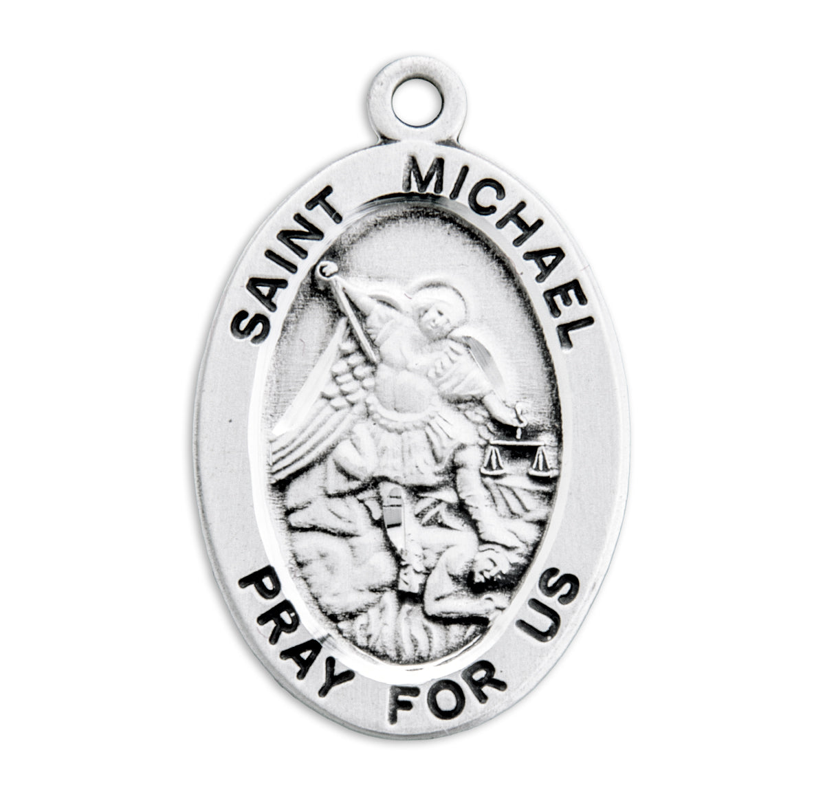 St. Michael Sterling Silver Medal Necklace