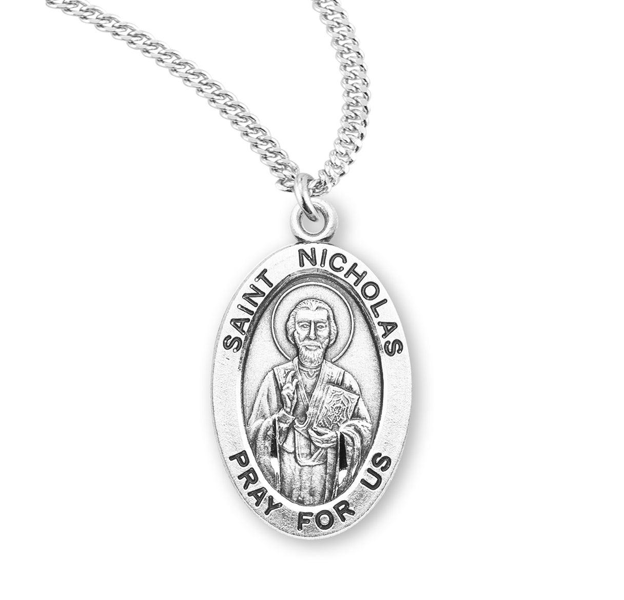 St. Nicholas Sterling Silver Medal Necklace