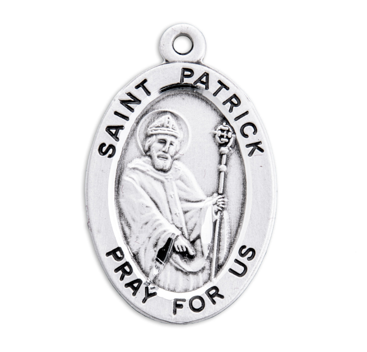 St. Patrick Sterling Silver Medal Necklace