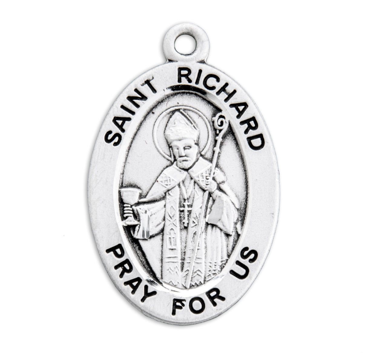 St. Richard Sterling Silver Medal Necklace