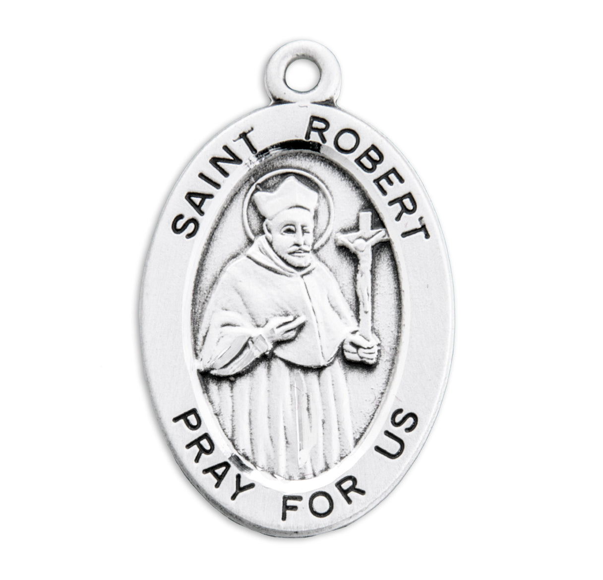 St. Robert Sterling Silver Medal Necklace