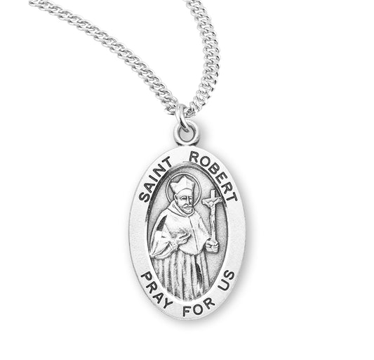 St. Robert Sterling Silver Medal Necklace