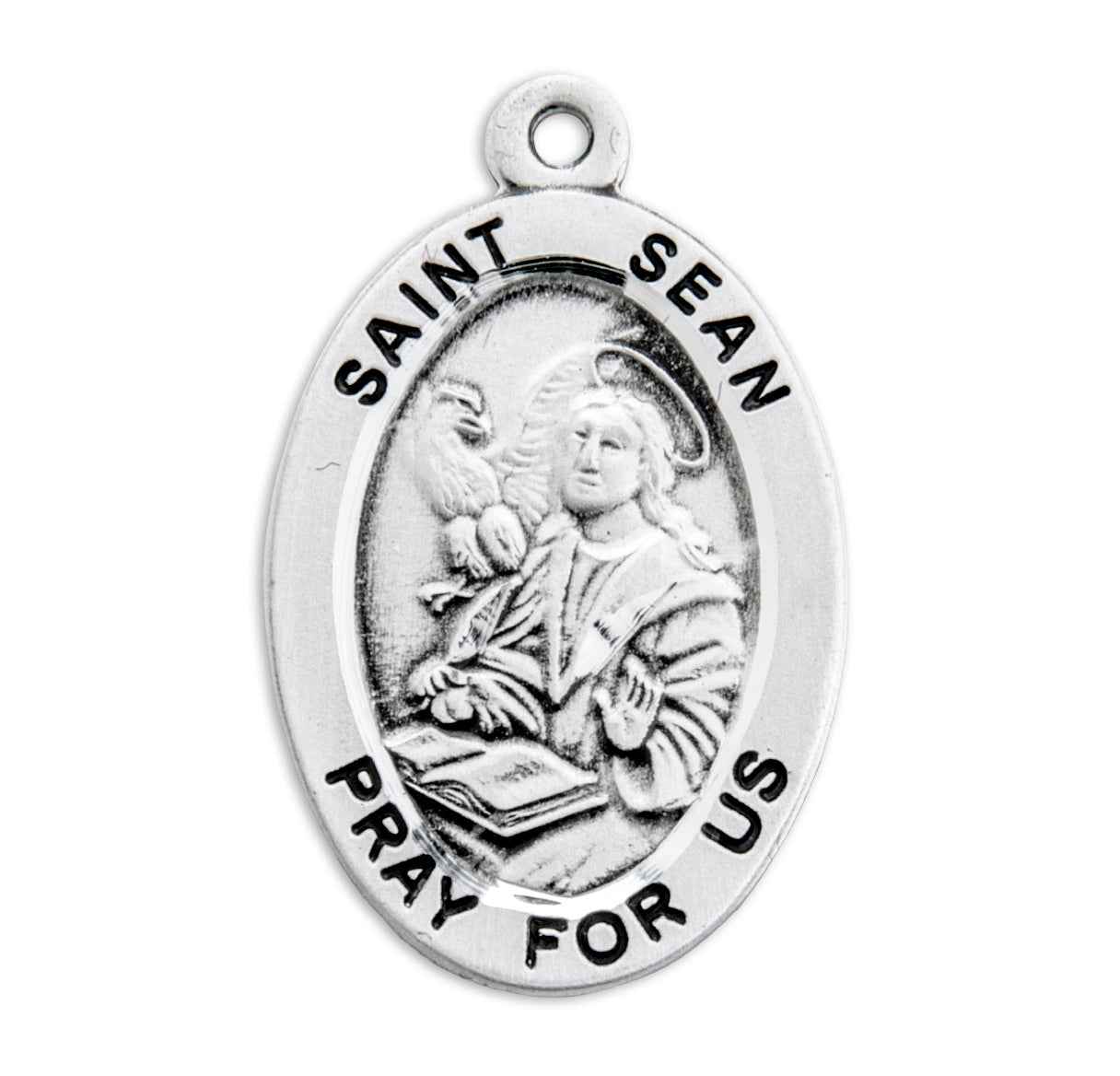 St. Sean Sterling Silver Medal Necklace