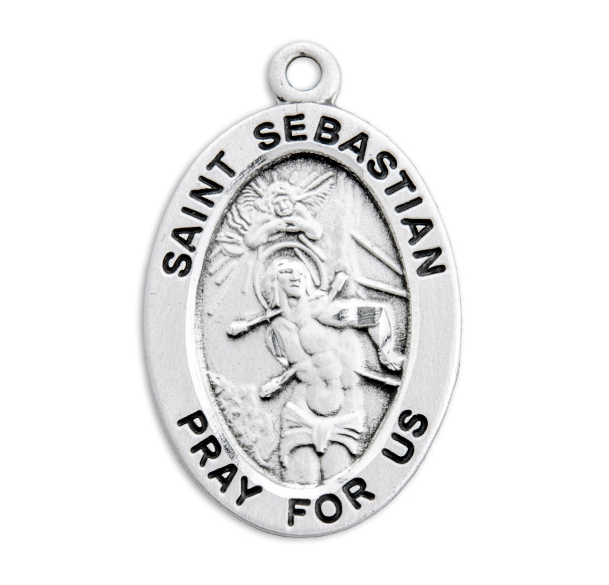 St. Sebastian Sterling Silver Medal Necklace