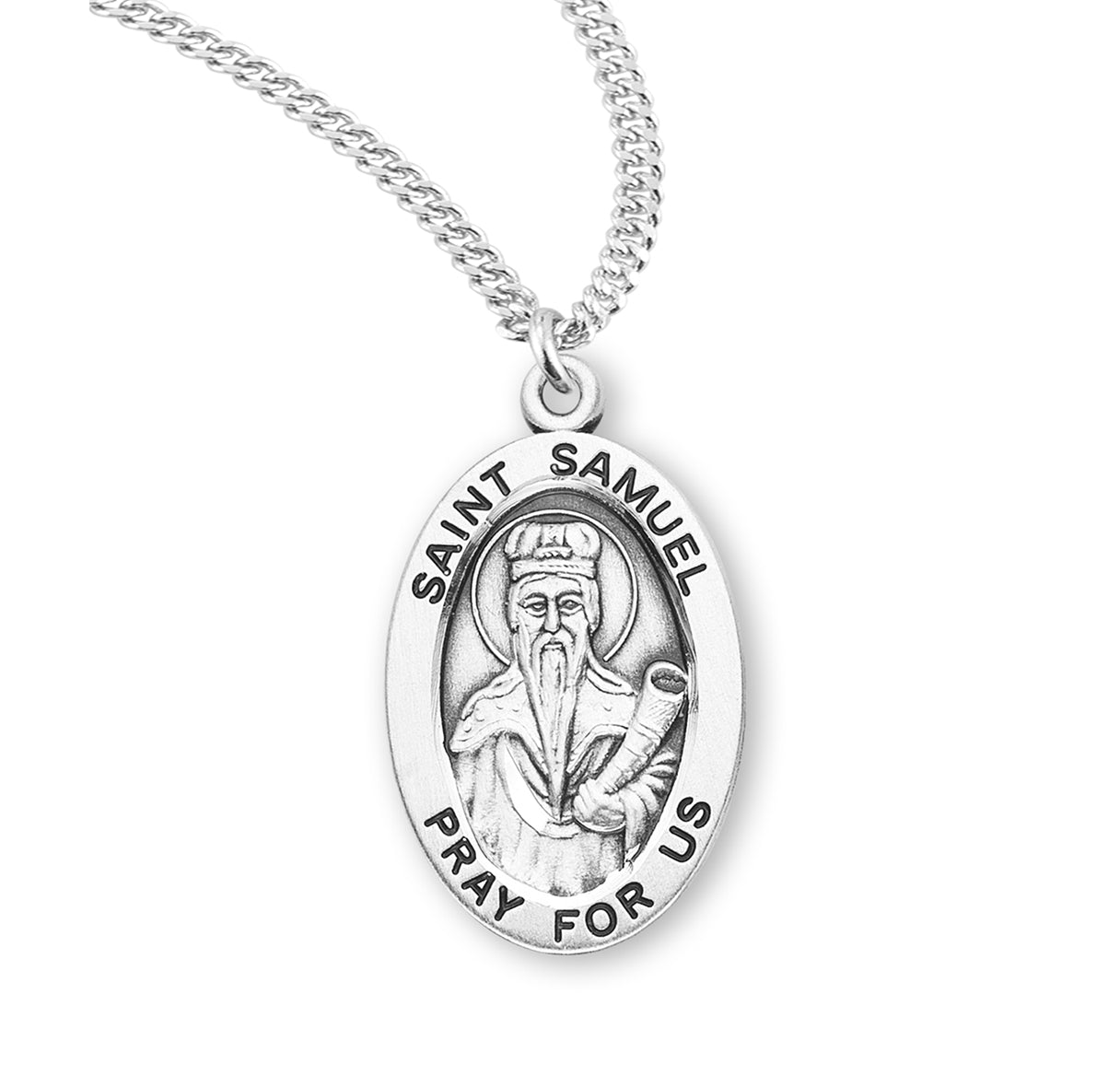 St. Samuel Sterling Silver Medal Necklace