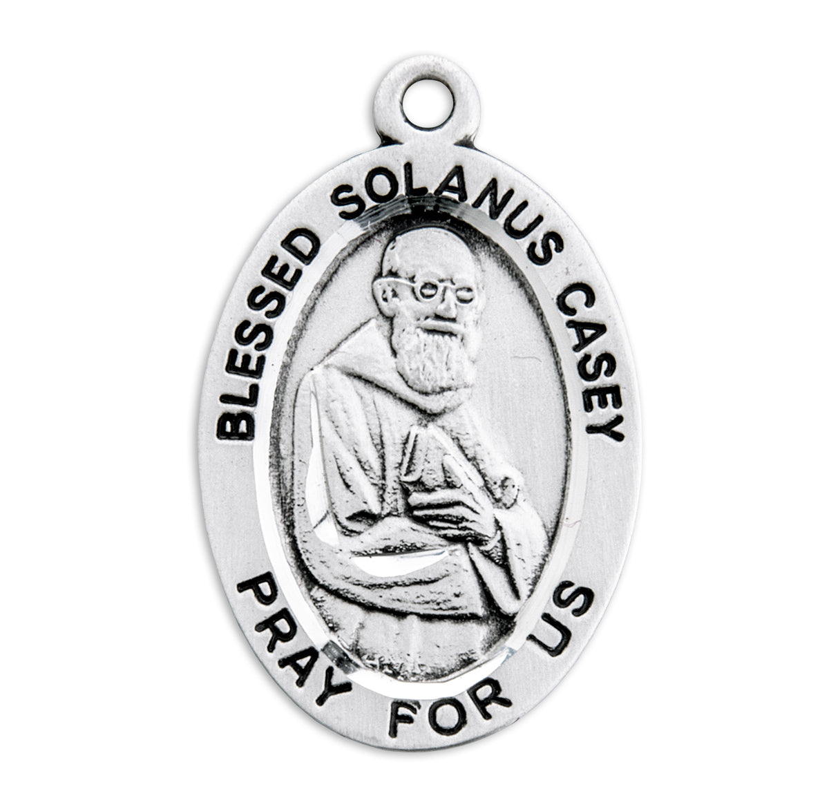 Blessed Solanus Casey Oval Sterling Silver Medal Pendant Necklace