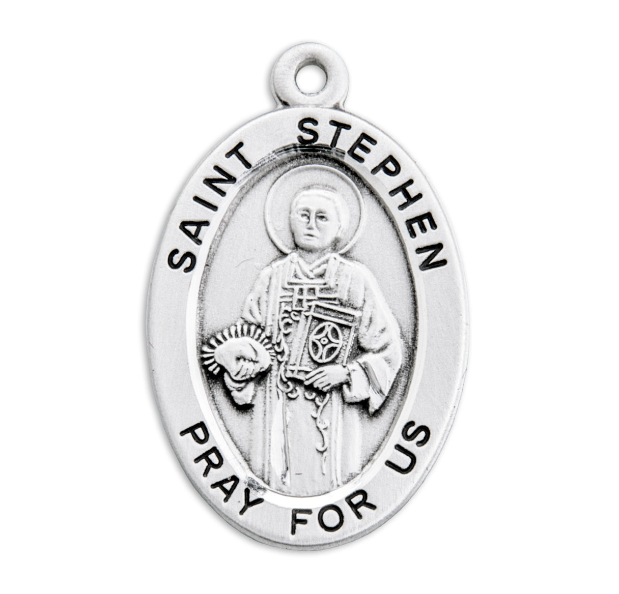 St. Stephen Sterling Silver Medal Necklace