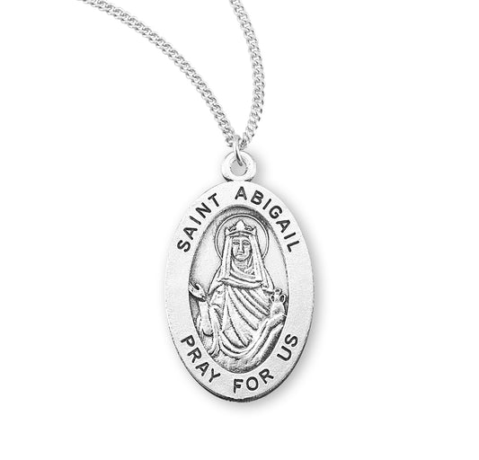 St. Abigail Sterling Silver Medal Necklace