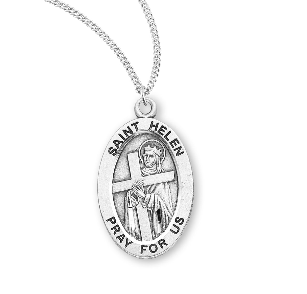 St. Helen Sterling Silver Medal Necklace