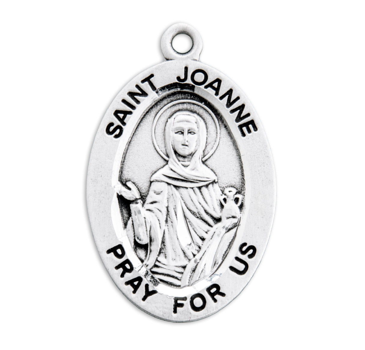 St. Joanne Sterling Silver Medal Necklace