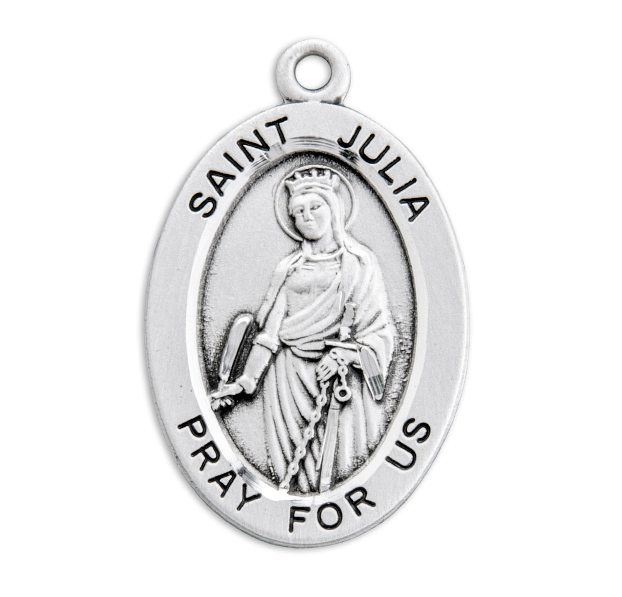 St. Julia Sterling Silver Medal Necklace