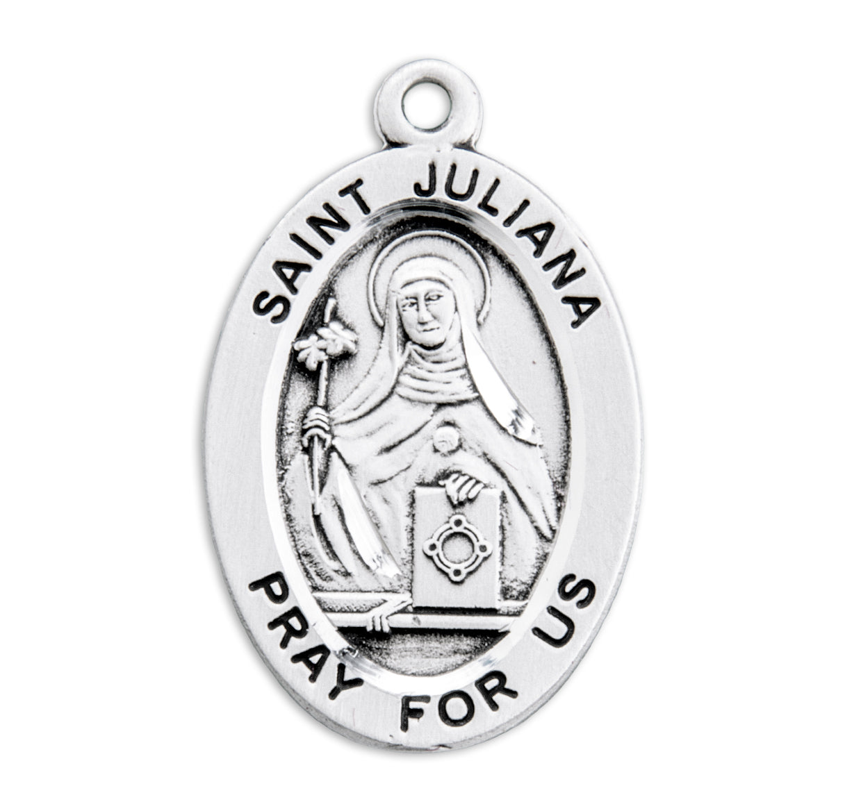 St. Juliana Sterling Silver Medal Necklace