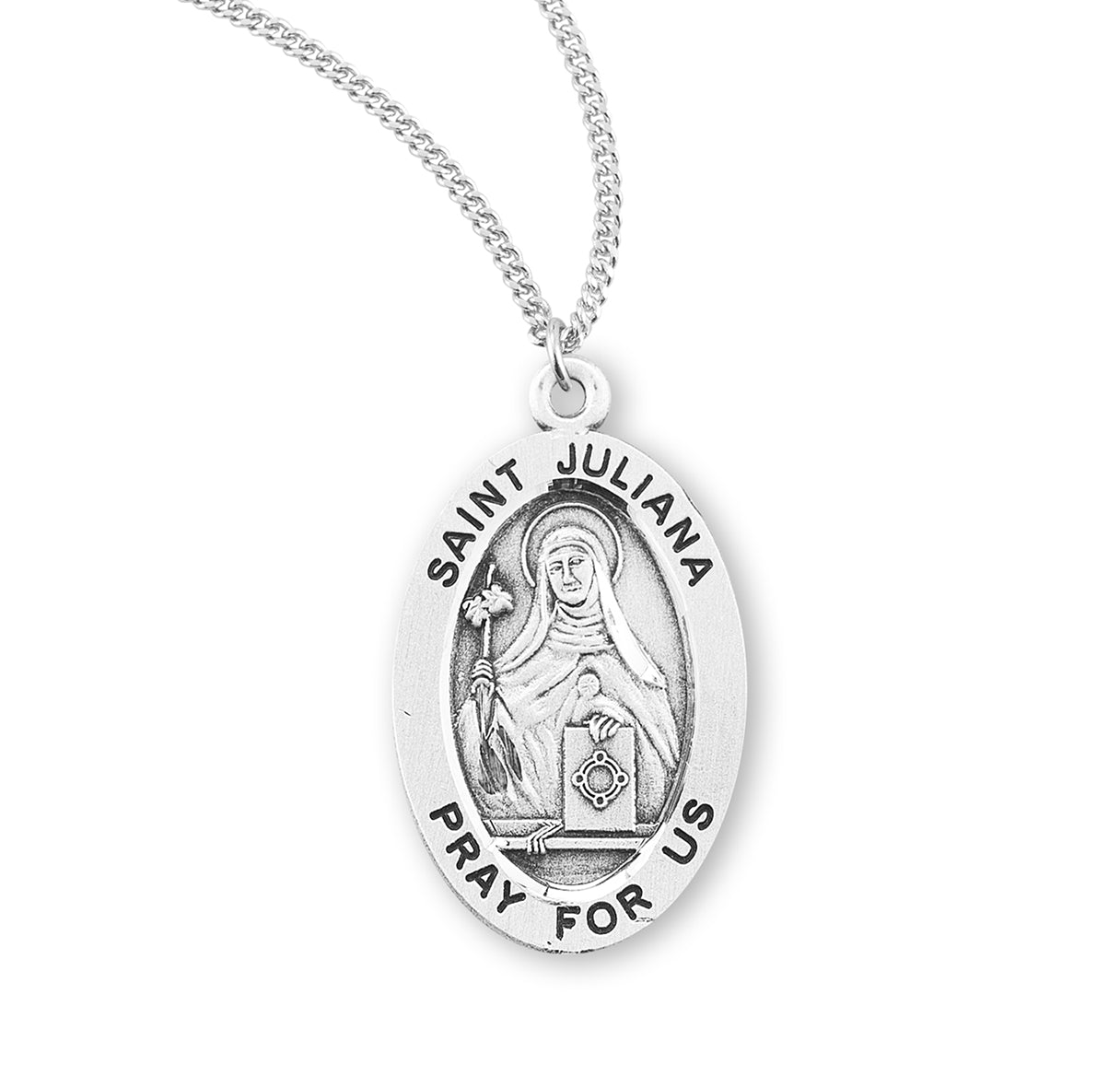 St. Juliana Sterling Silver Medal Necklace