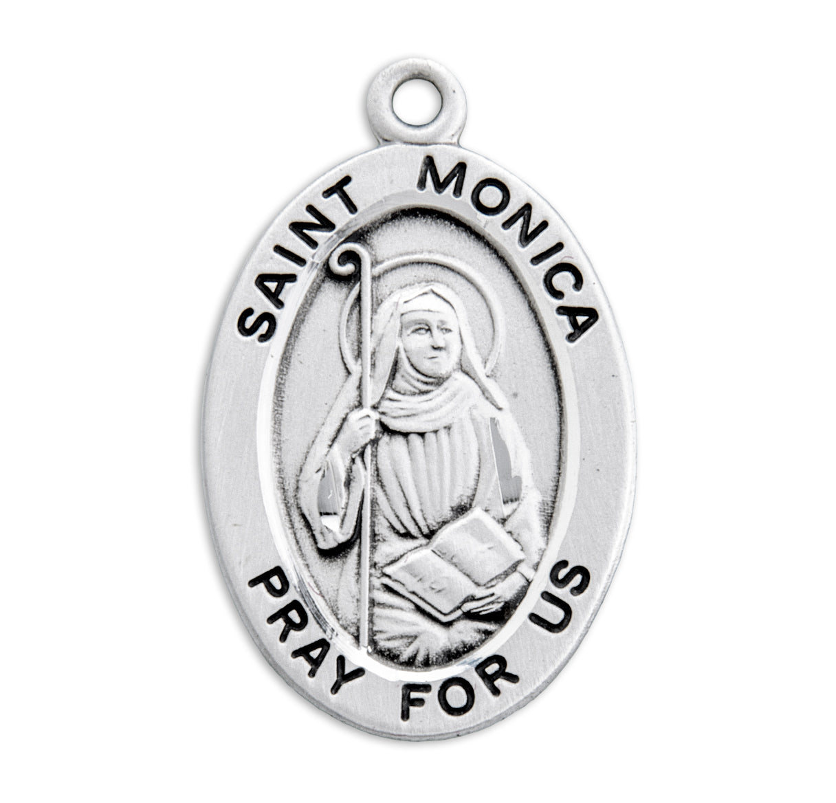 St. Monica Sterling Silver Medal Necklace