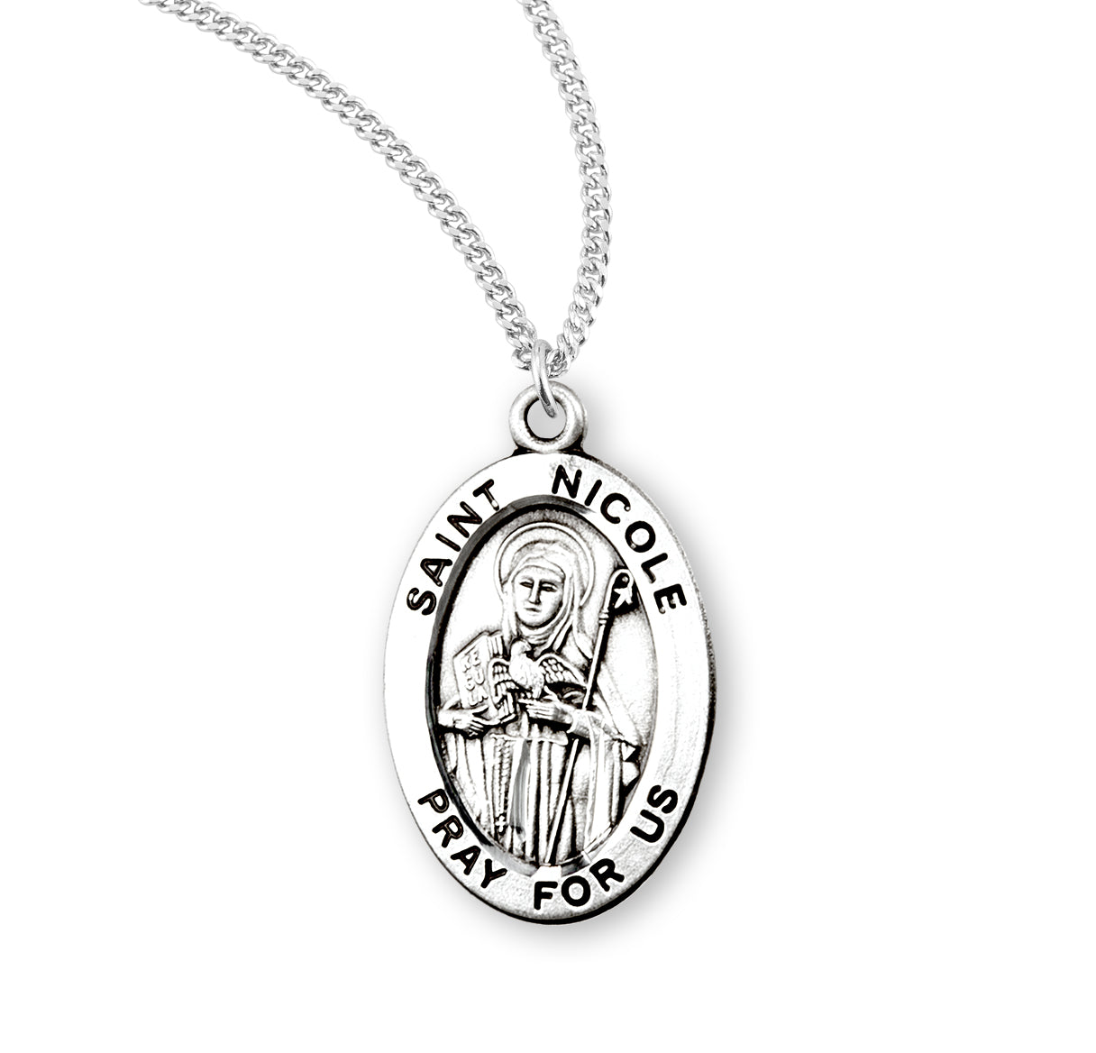 St. Nicole Sterling Silver Medal Necklace