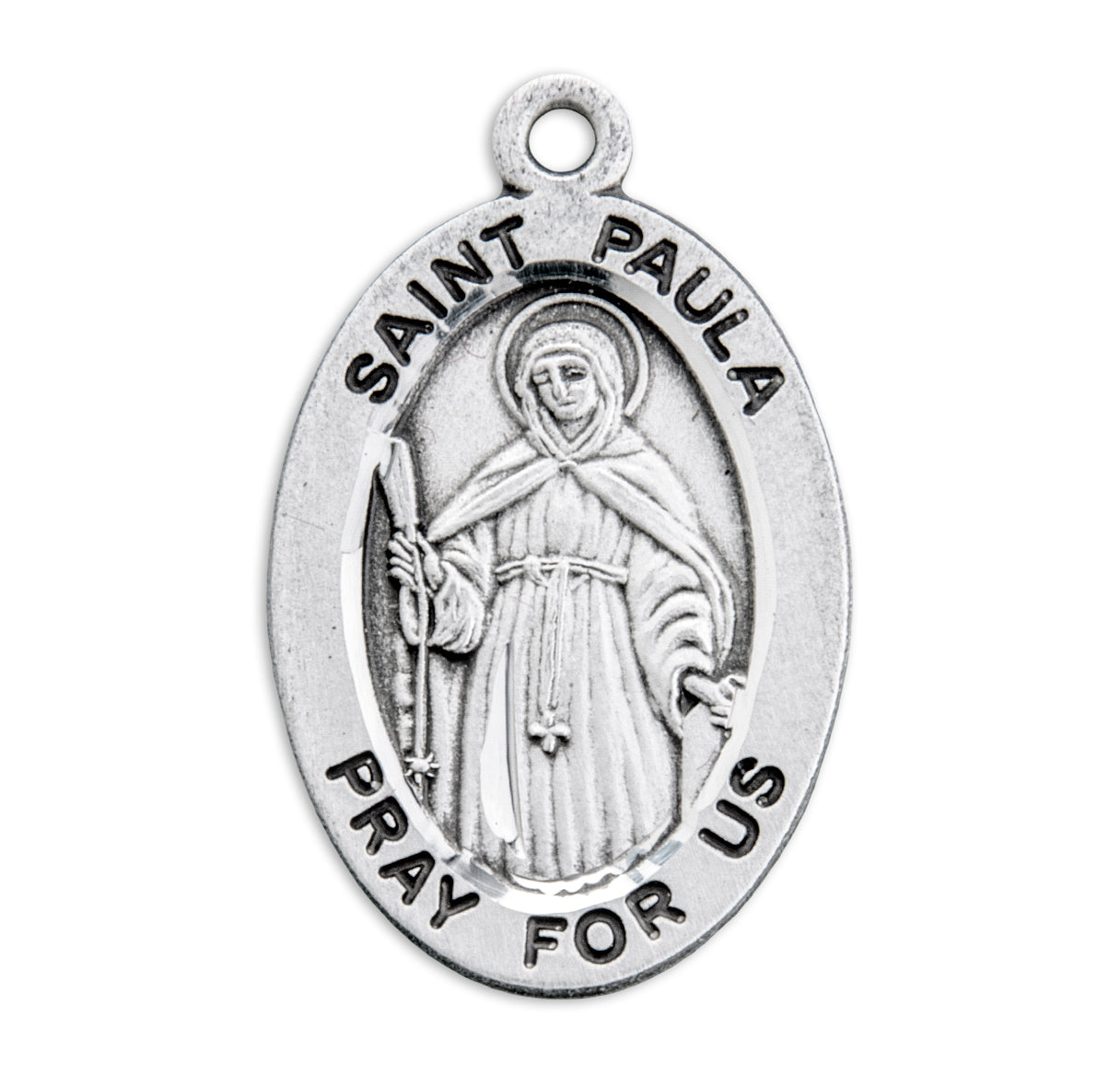 St. Paula Sterling Silver Medal Necklace