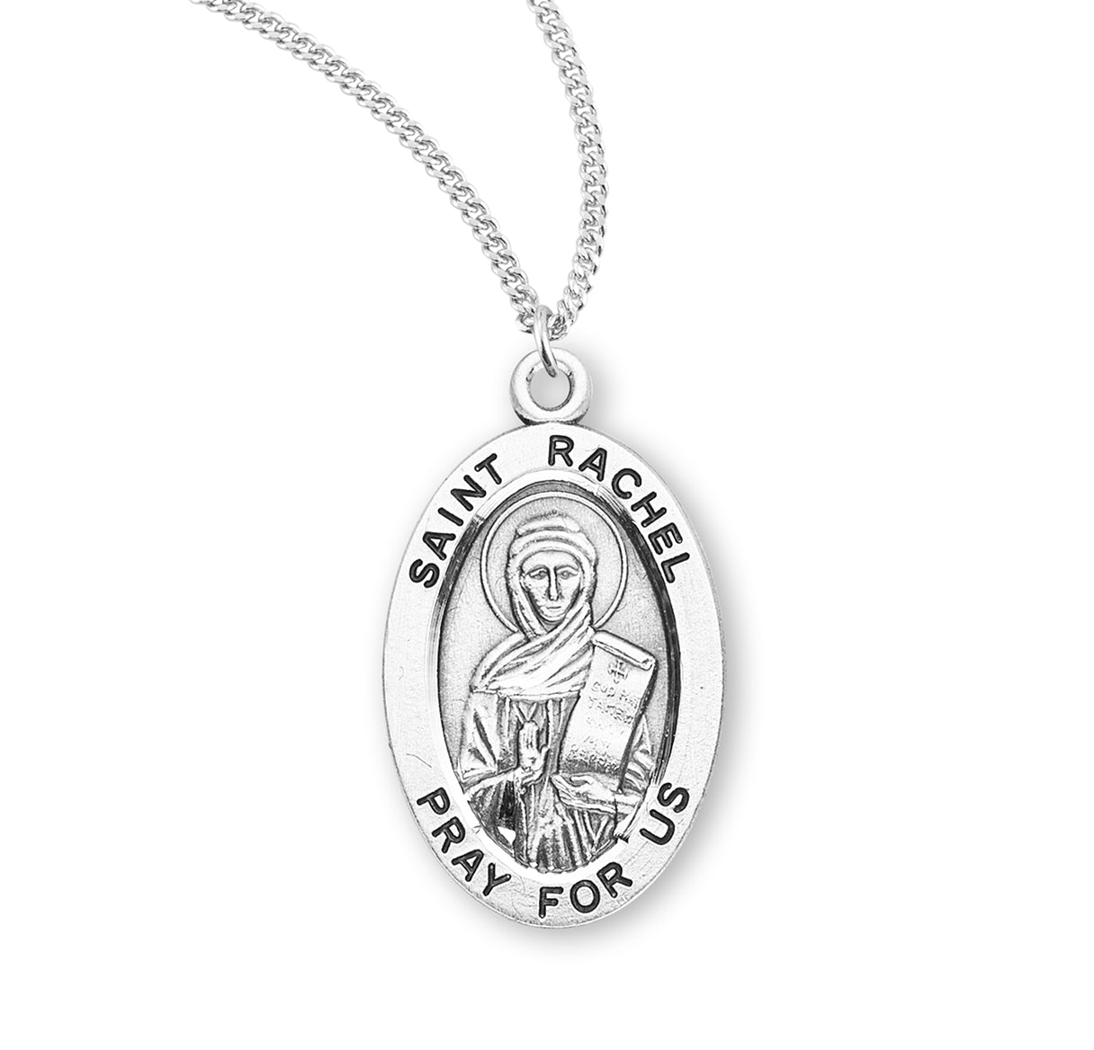 St. Rachel Sterling Silver Medal Necklace