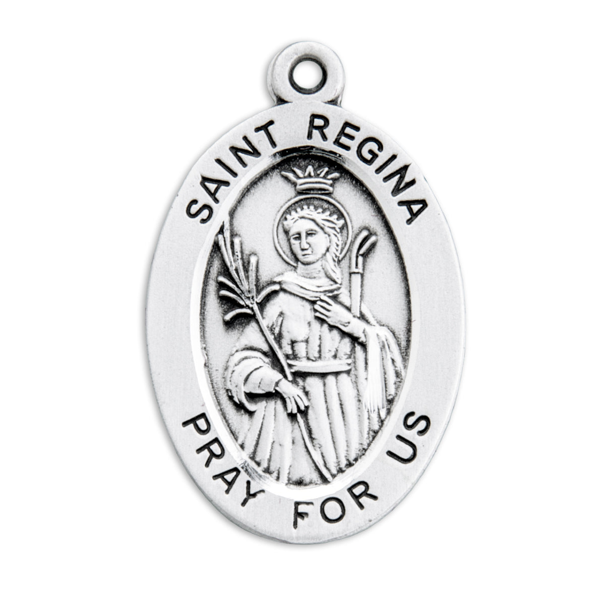 St. Regina Sterling Silver Medal Necklace