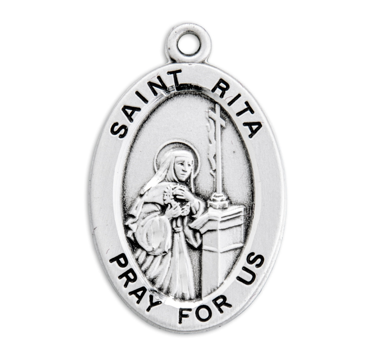 St. Rita Sterling Silver Medal Necklace