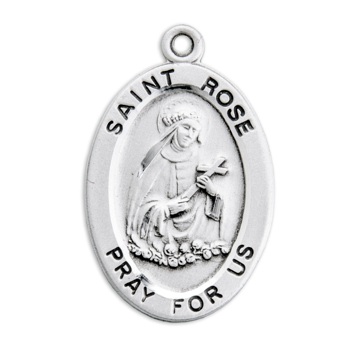 St. Rose Sterling Silver Medal Necklace