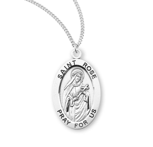 St. Rose Sterling Silver Medal Necklace