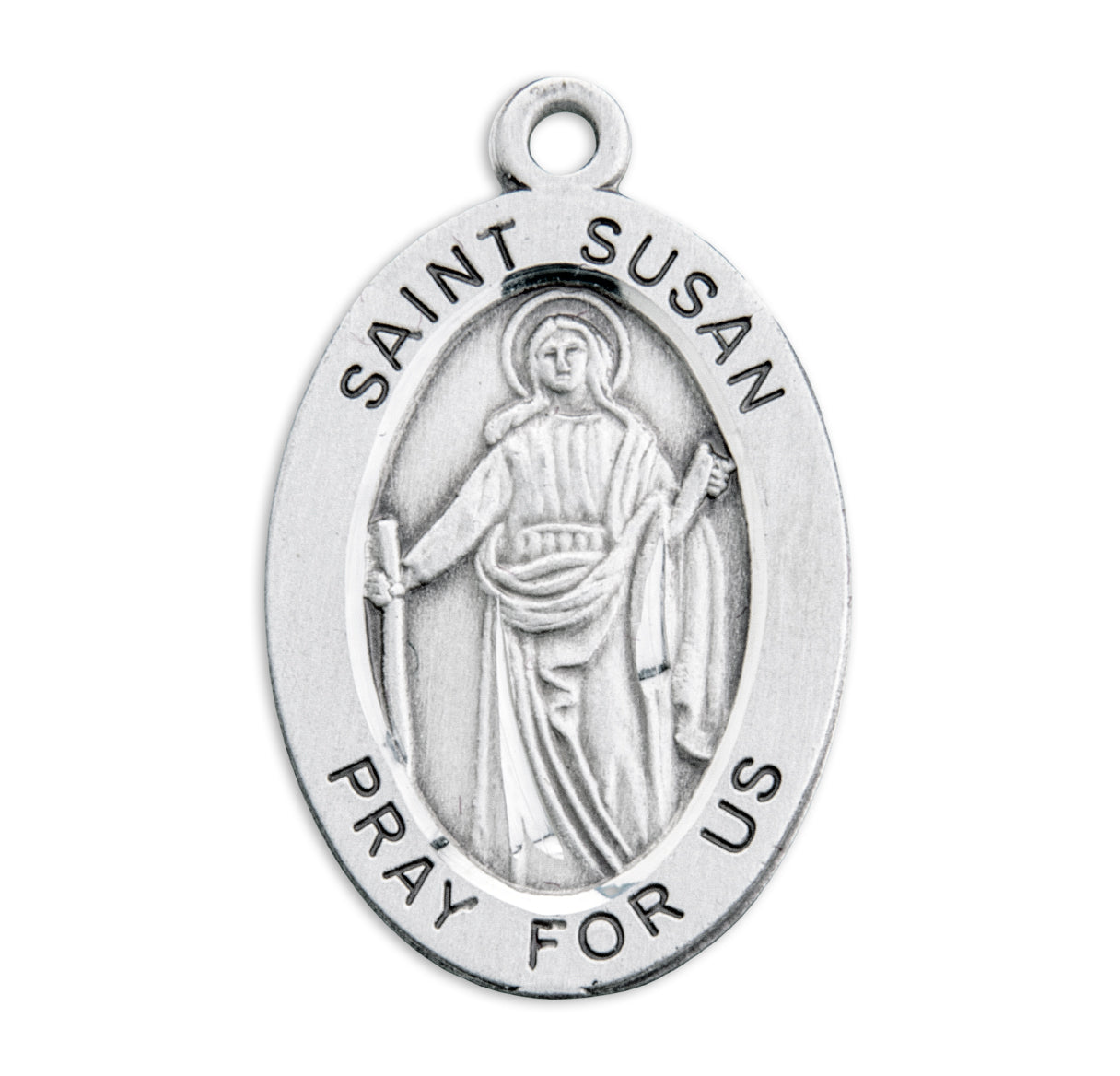 St. Susan Sterling Silver Medal Necklace