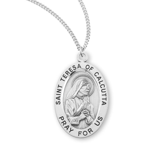 St. Teresa of Calcutta Sterling Silver Medal Necklace