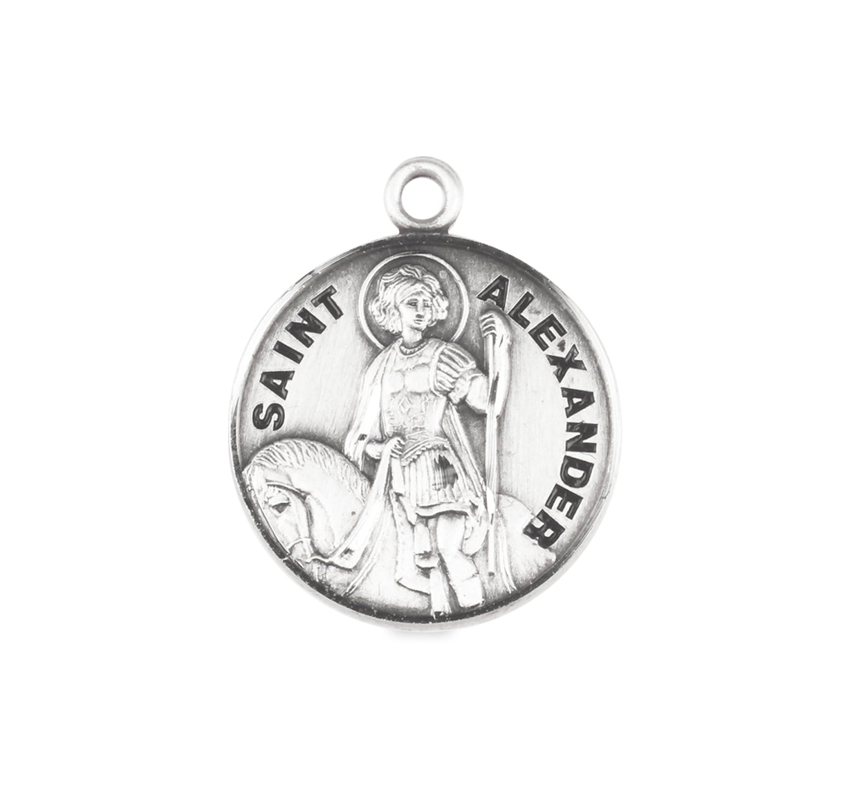 St. Alexander Sterling Silver Medal Necklace