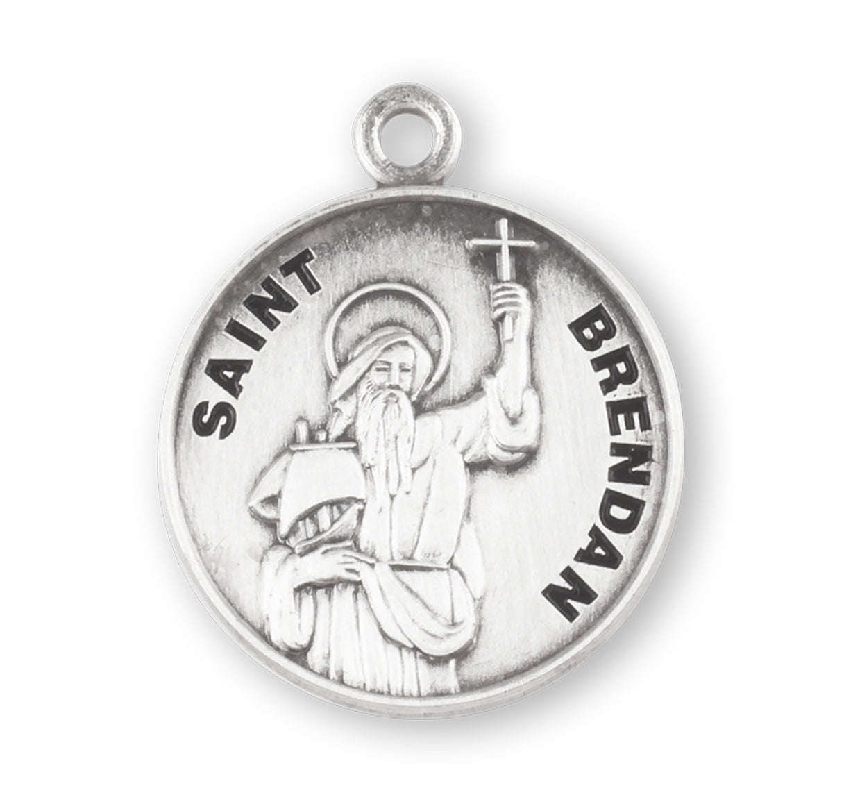 St. Brendan Sterling Silver Medal Necklace