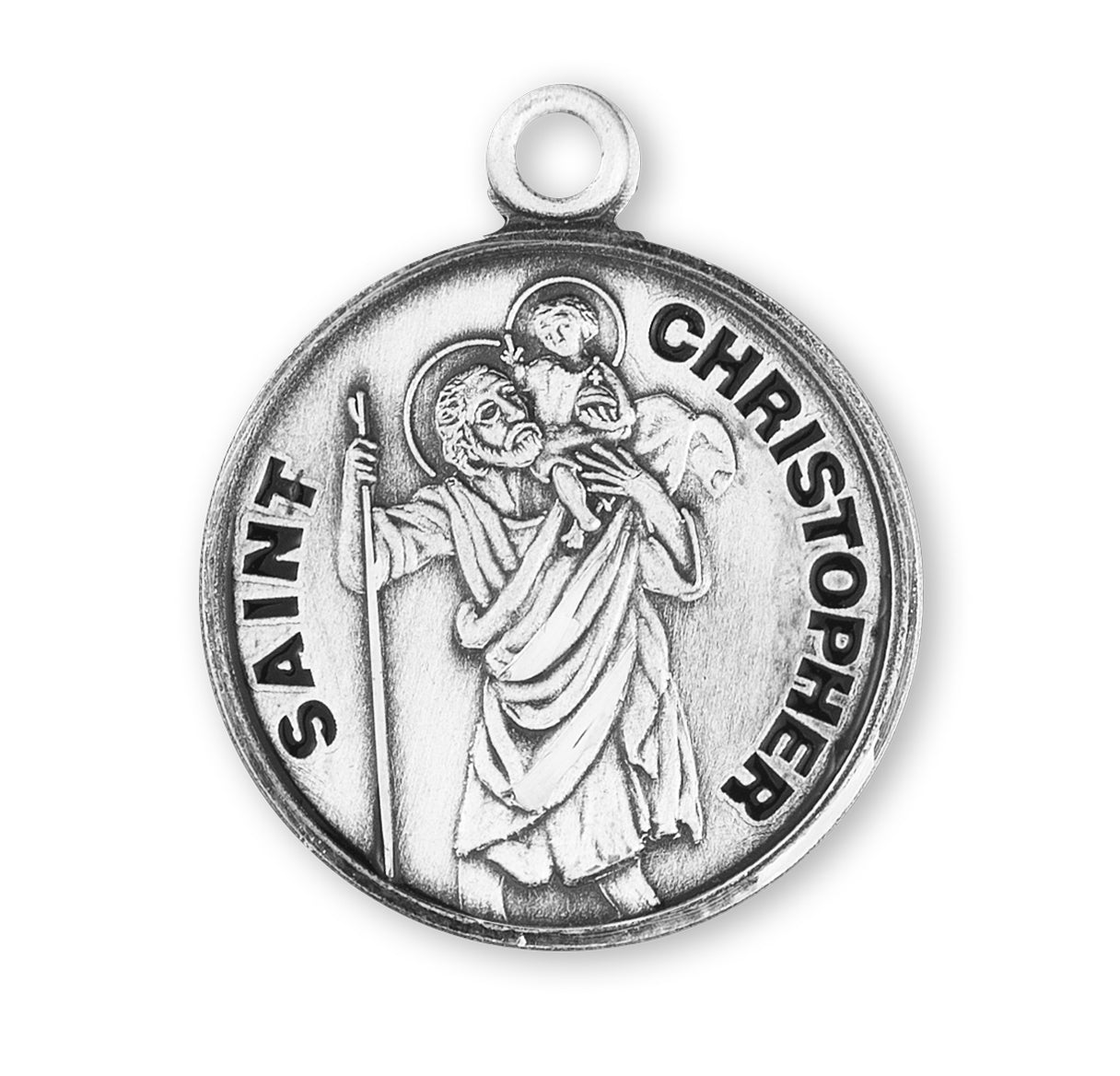 St. Christopher Sterling Silver Medal Necklace