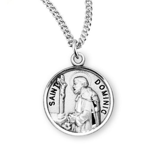 St. Dominic Sterling Silver Medal Necklace