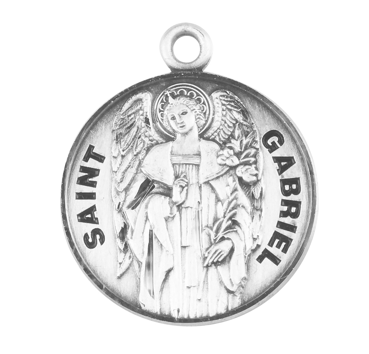 St. Gabriel Sterling Silver Medal Necklace