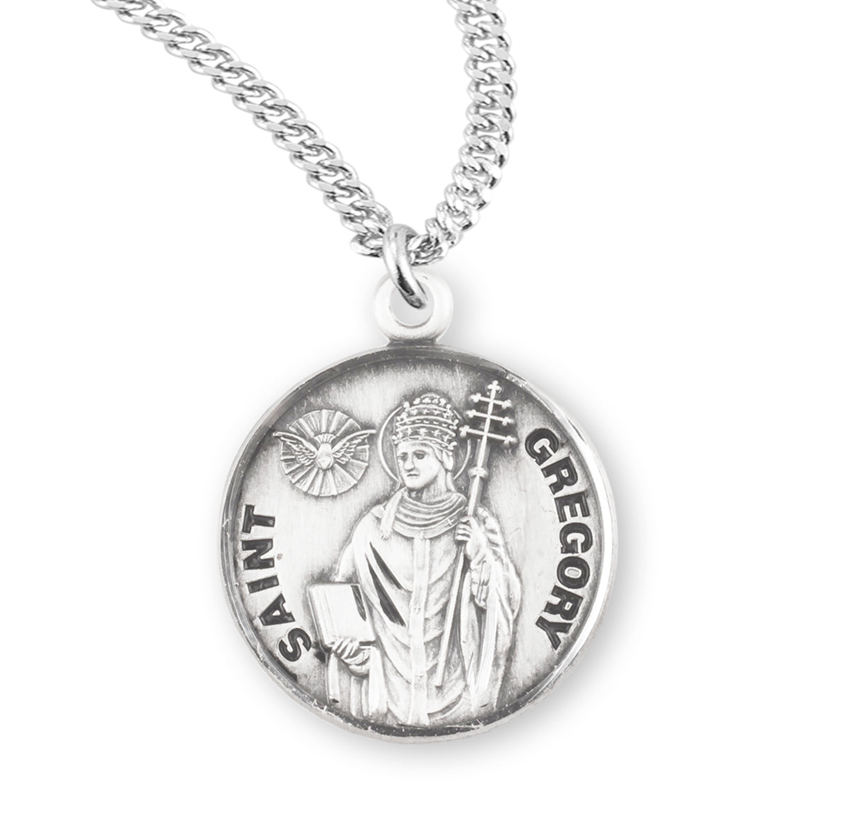 St. Gregory Sterling Silver Medal Necklace