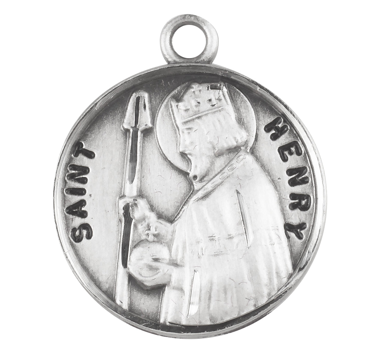 St. Henry Sterling Silver Medal Necklace