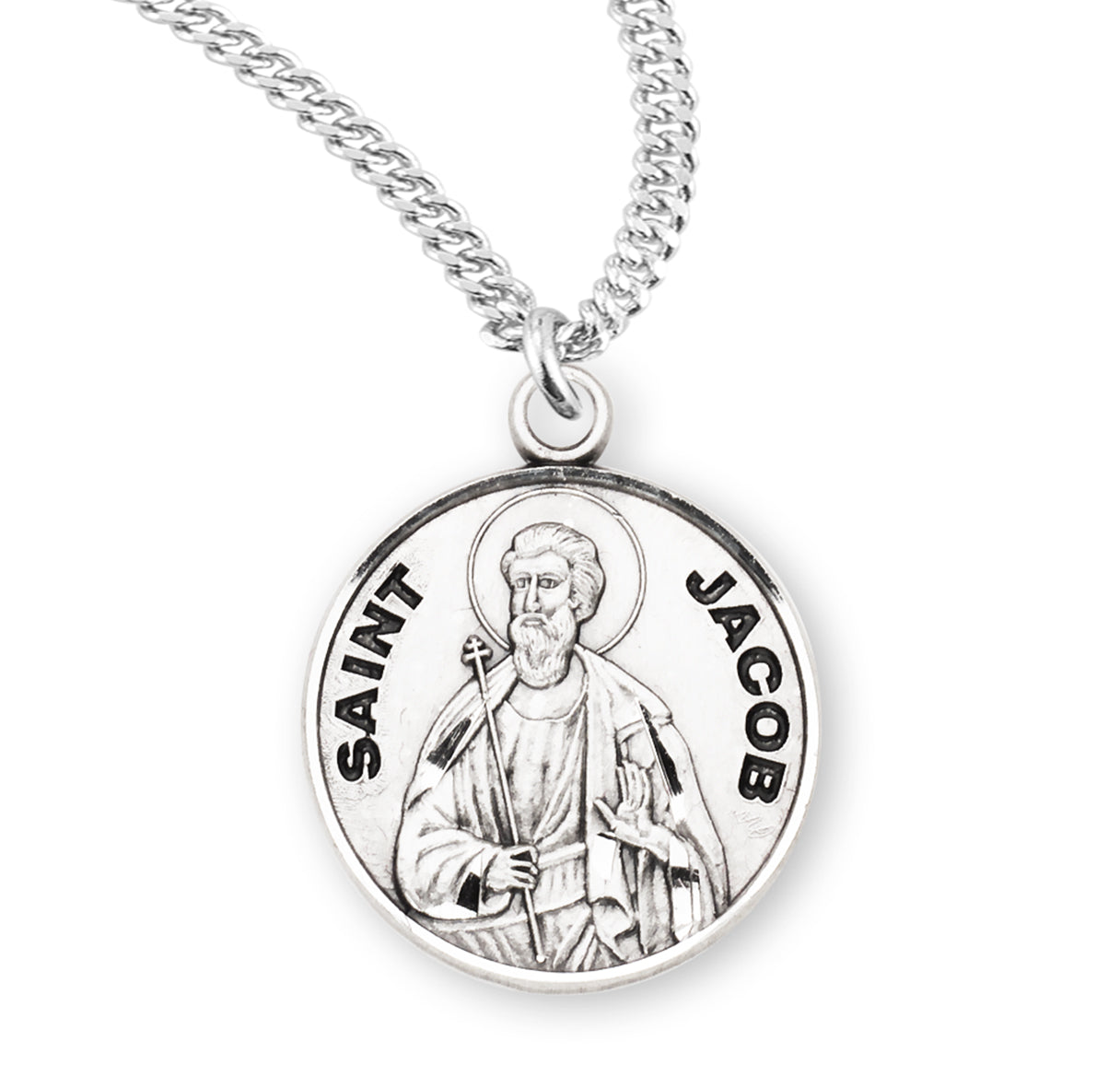 St. Jacob Sterling Silver Medal Necklace