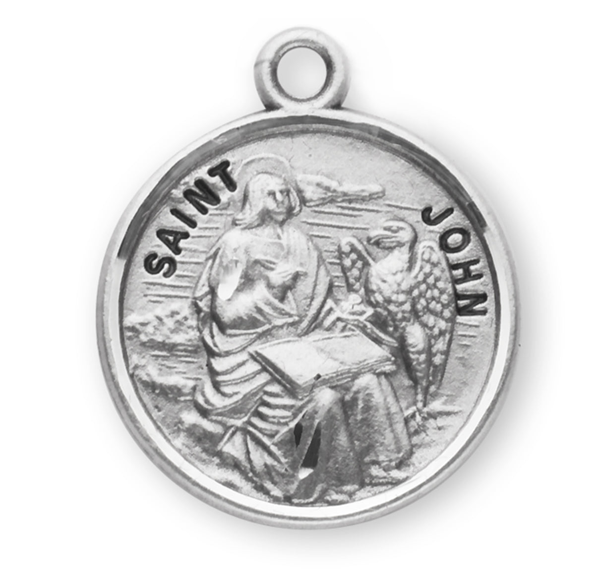 St. John the Evangelist Sterling Silver Medal Necklace