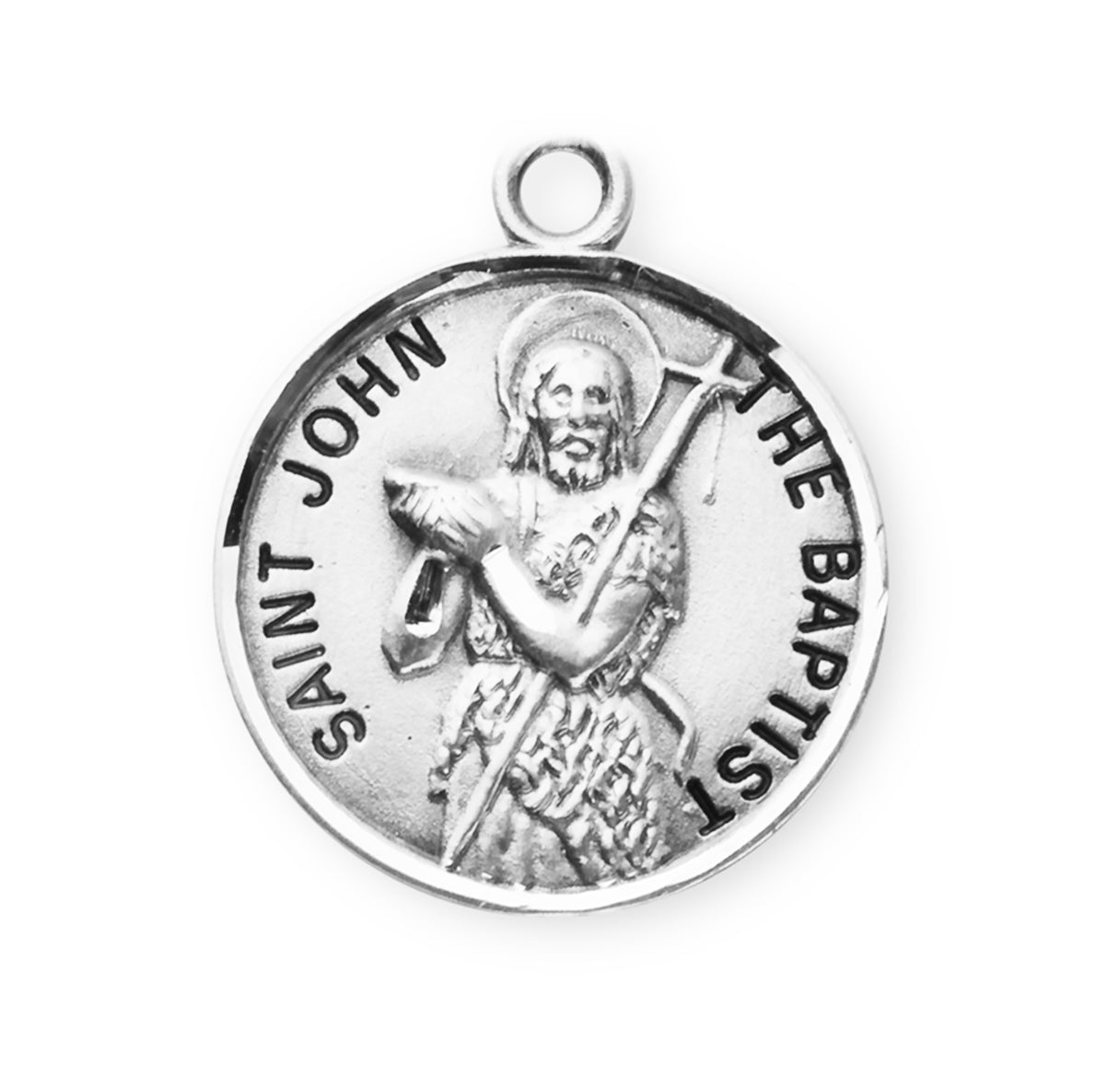 St. John the Baptist Sterling Silver Medal Necklace