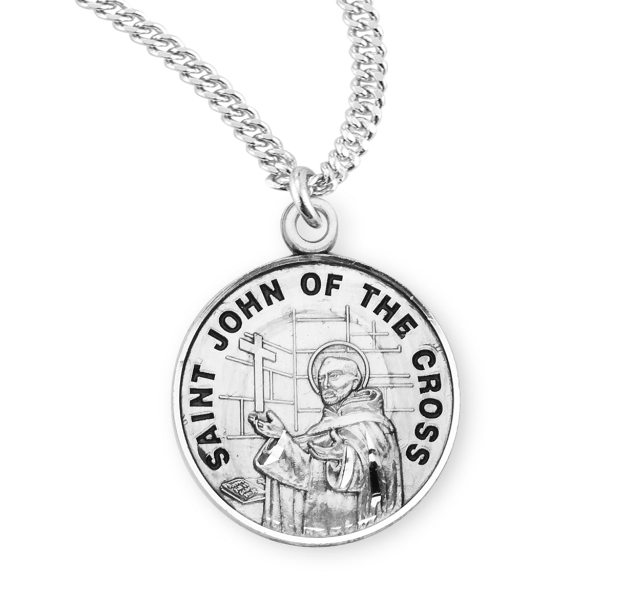 St. John the Cross Sterling Silver Medal Necklace