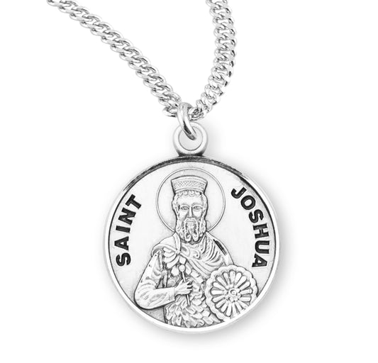 St. Joshua Sterling Silver Medal Necklace