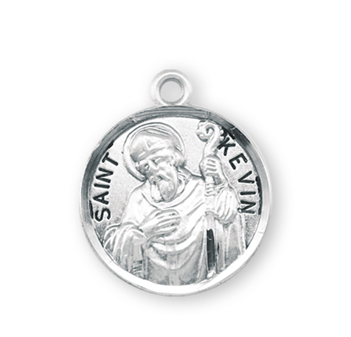 St. Kevin Sterling Silver Medal Necklace